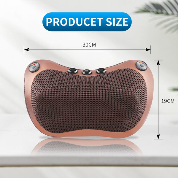 Electric Relaxation Massage Pillow Vibrator Neck Shoulder Back Heating Kneading Infrared therapy Massager