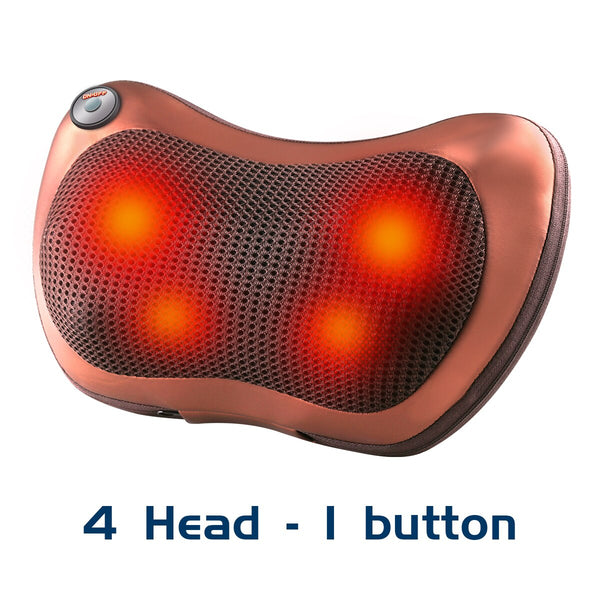 Electric Relaxation Massage Pillow Vibrator Neck Shoulder Back Heating Kneading Infrared therapy Massager