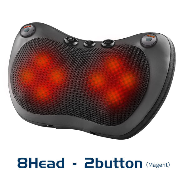 Electric Relaxation Massage Pillow Vibrator Neck Shoulder Back Heating Kneading Infrared therapy Massager