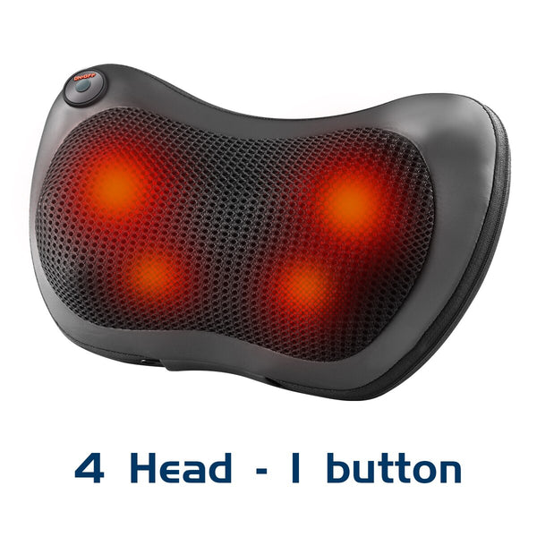 Electric Relaxation Massage Pillow Vibrator Neck Shoulder Back Heating Kneading Infrared therapy Massager