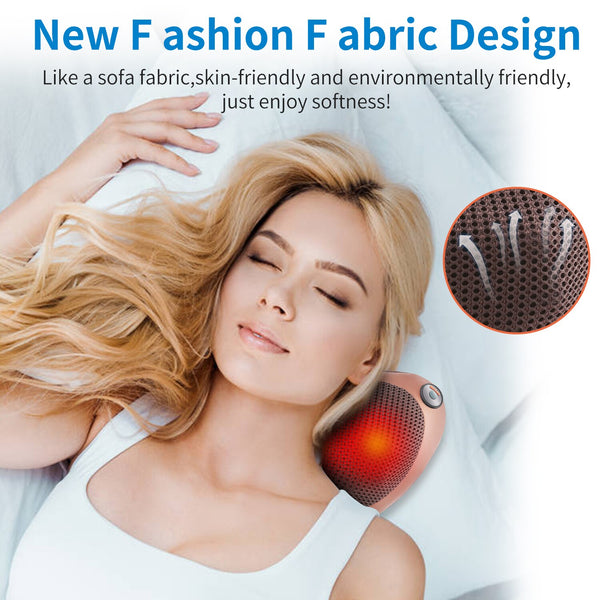 Electric Relaxation Massage Pillow Vibrator Neck Shoulder Back Heating Kneading Infrared therapy Massager