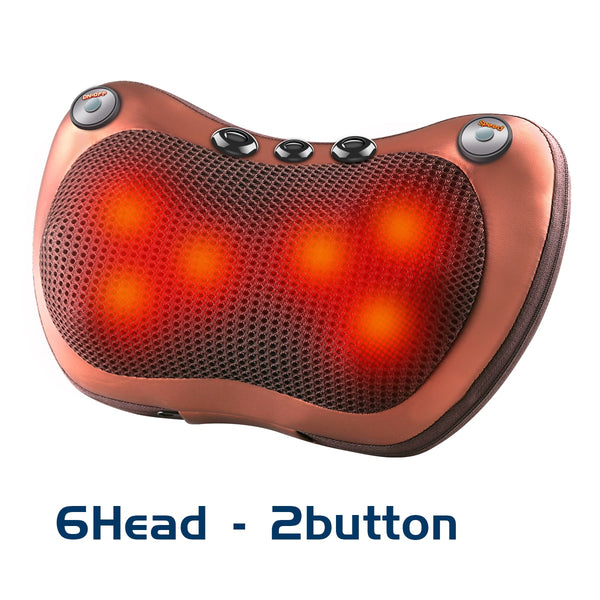 Electric Relaxation Massage Pillow Vibrator Neck Shoulder Back Heating Kneading Infrared therapy Massager