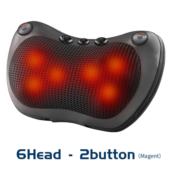 Electric Relaxation Massage Pillow Vibrator Neck Shoulder Back Heating Kneading Infrared therapy Massager